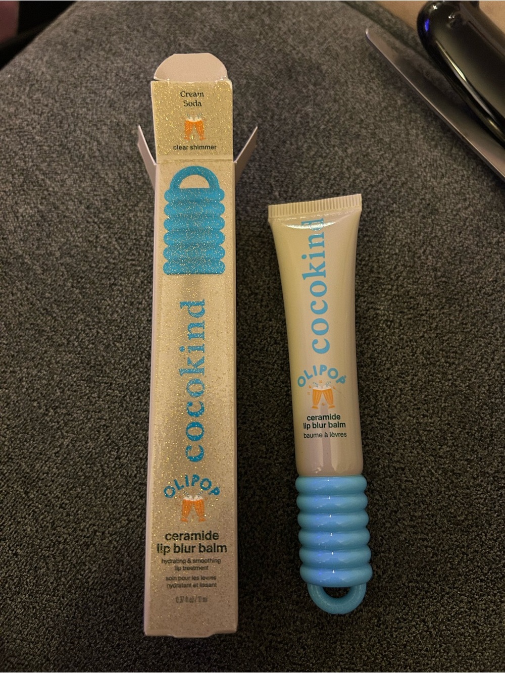 NEW Cocokind Olipop Ceramide Lip Blur Balm - Cream Soda Clear Shimmer
